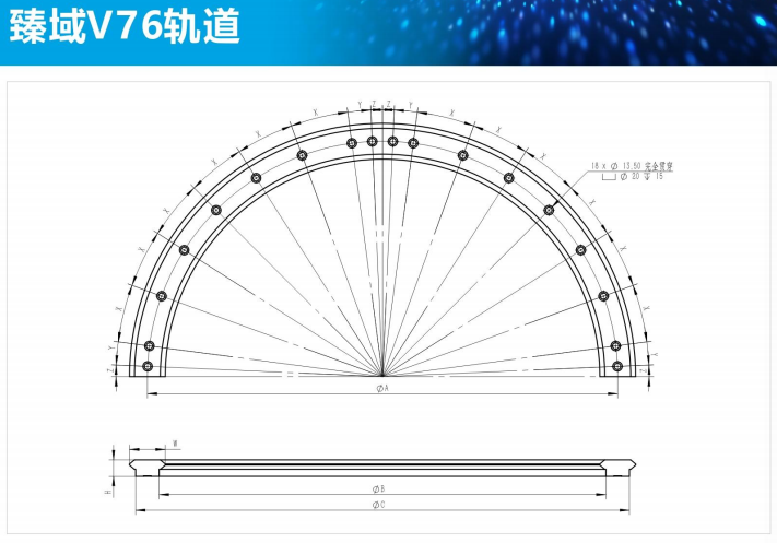 臻域V76环形导轨轨道产品图